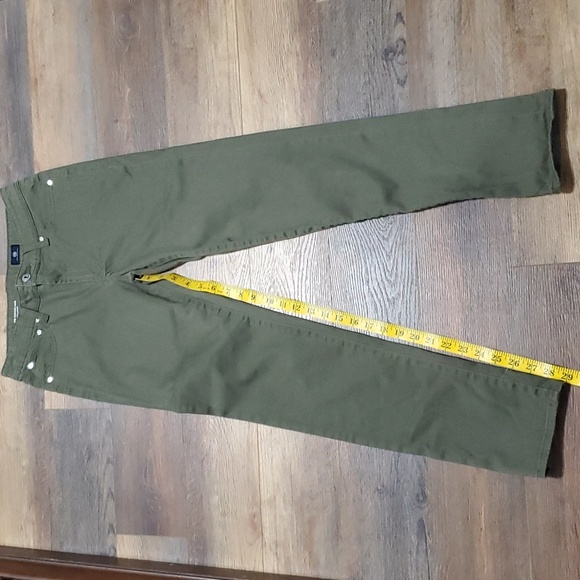 Ag Adriano goldschmied Stryker luxe olive green soft jeans slim straight - Picture 1 of 8